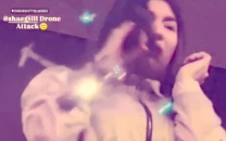 drone camera hits shae gill mid performance drone camera hits shae gill mid performance