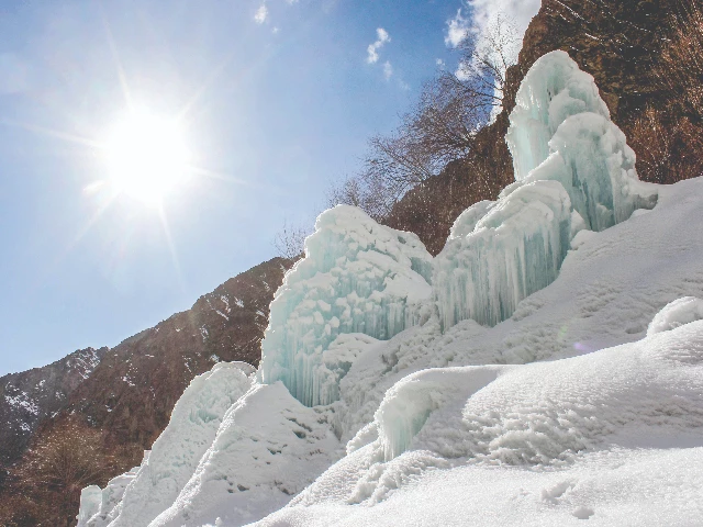 an artificial glacier has been built by local residents during winters to conserve water for the summers at pari village in kharmang district in gilgit baltistan photo afp an artificial glacier has been built by local residents during winters to conserve water for the summers at pari village in kharmang district in gilgit baltistan photo afp