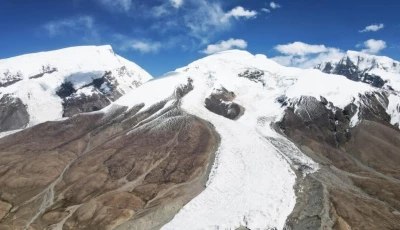 this aerial photo taken on sept 6 2023 shows a view of the muztagata glacier park in taxkorgan tajik autonomous county northwest china s xinjiang uygur autonomous region photo xinhua