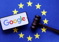 google logo eu flag and judge gavel are seen in this illustration taken august 6 2024 photo reuters