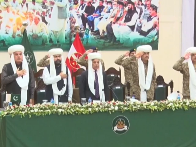 tribal elders of balochistan vow full support to the government and armed forces in quetta s grand jirga photo ptv