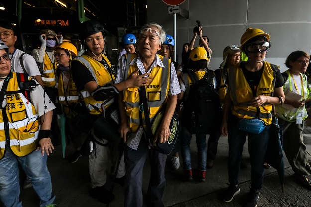 'Grandpa Wong' taking a rest with other 