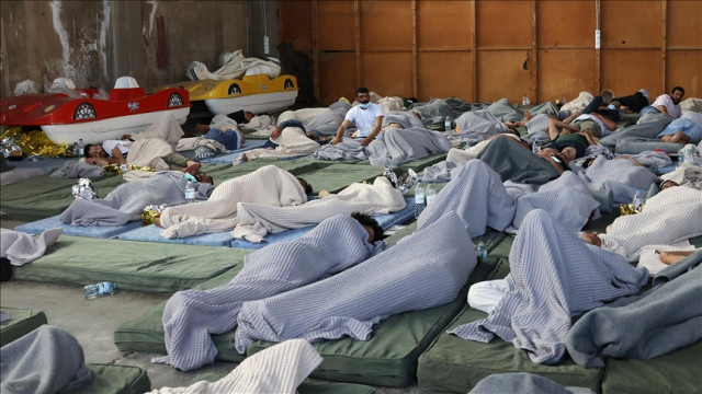 rescued migrants in greece s kalamata photo aa file