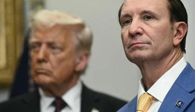 l r us president donald trump and louisiana governor jeff landry attend an event with hyundai executives in the roosevelt room of the white house in washington dc march 24 2025 photo afp