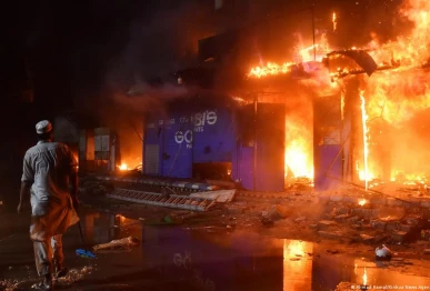 fire at the gul plaza photo xinhua