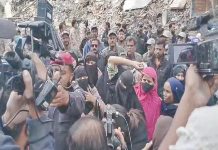 women protest on the disaster site demanding completion of rescue operations as frustration grows on the sixth day since the tragedy photo express women protest on the disaster site demanding completion of rescue operations as frustration grows on the sixth day since the tragedy photo express