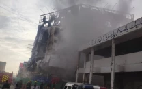 fire breaks out yet again at gul plaza two months after deadly blaze