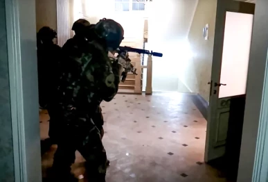 officers from russia s federal security service fsb conduct an operation in dagestan file photo afp