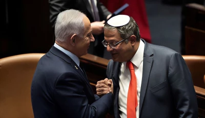 israel prime minister benjamin netanyahu and itamar ben gvir shake hands as the israeli government approve netanyahu s proposal to reappoint itamar ben gvir as minister of national security in the knesset israeli parliament in jerusaelm march 19 2025 photo reuters