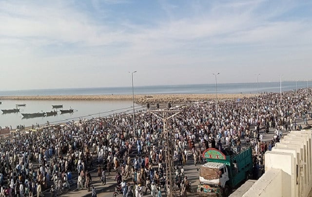 a massive rally was taken out in gwadar on dec 10 2021 for the acceptance of their demands photo file twitter