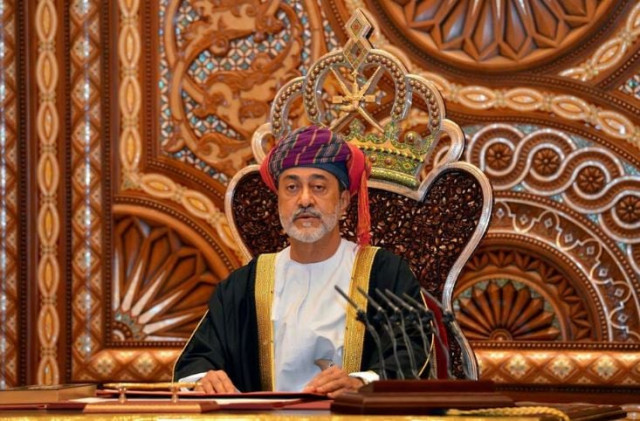 sultan haitham bin tariq al said gives a speech after being sworn in before the royal family council in muscat oman january 11 2020 photo reuters sultan haitham bin tariq al said gives a speech after being sworn in before the royal family council in muscat oman january 11 2020 photo reuters