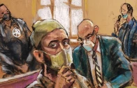 former taliban commander haji najibullah appears on charges related to murdering three us troops in afghanistan in 2008 during a court hearing in new york october 15 2021 in this courtroom sketch photo reuters