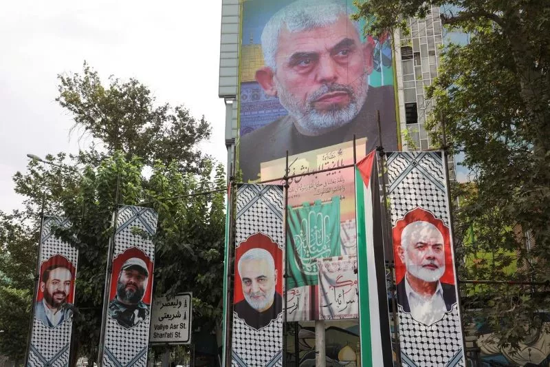 a billboard with a picture of newly appointed hamas leader yahya sinwar is displayed on a building in a street in tehran iran august 12 2024 photo reuters a billboard with a picture of newly appointed hamas leader yahya sinwar is displayed on a building in a street in tehran iran august 12 2024 photo reuters