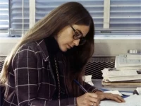 this undated handout photograph released by the smithsonian national air and space museum on july 11 2019 shows margaret hamilton a member of draper laboratory staff at work during the apollo missions photo afp
