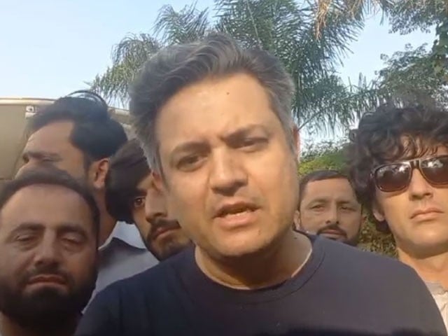 pti leader hammad azhar talking to the media in islamabad on may 22 2024 screengrab