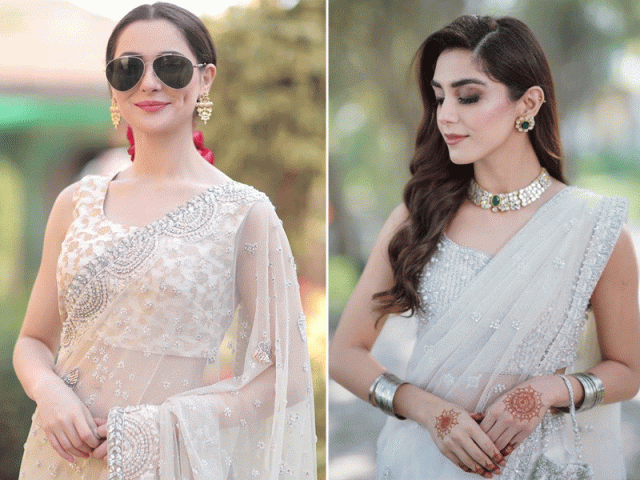 hania aamir to maya ali 5 ways to drape classic white sari this wedding season hania aamir to maya ali 5 ways to drape classic white sari this wedding season