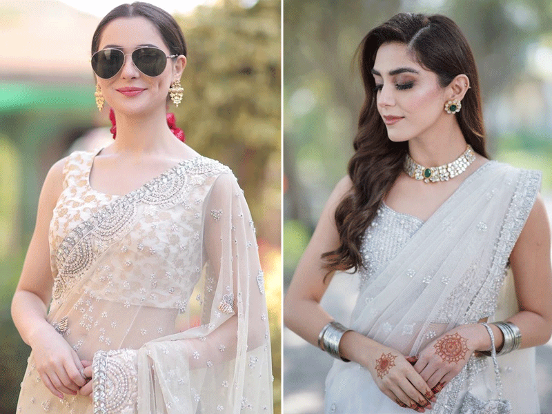 Hania Aamir to Maya Ali: 5 ways to drape classic white sari this wedding season!