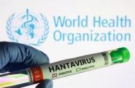 a test tube labelled hantavirus positive label and world health organization logo are seen in this illustration taken may 7 2026 reuters