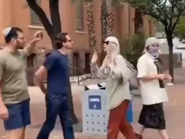 screenshot from the video footage showing jonathan yudelman confronting a muslim woman in hijab screegrab instagram screenshot from the video footage showing jonathan yudelman confronting a muslim woman in hijab screegrab instagram