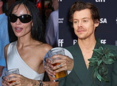 zo kravitz debuts 9 carat engagement ring from harry styles at london jewellery event