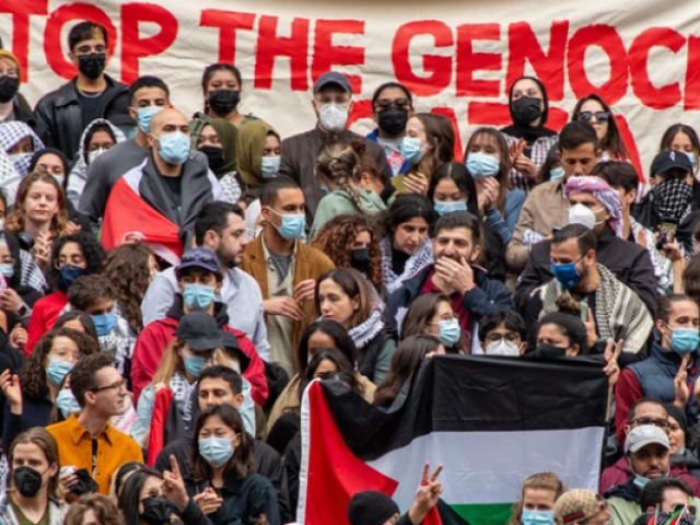 supporters of palestine gather at harvard university to show their support for palestinians in gaza at a rally in cambridge massachusetts on october 14 2023 photo afp supporters of palestine gather at harvard university to show their support for palestinians in gaza at a rally in cambridge massachusetts on october 14 2023 photo afp
