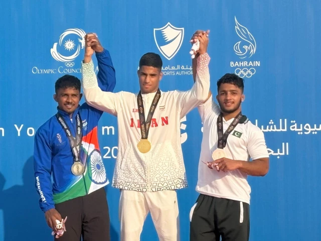 Pakistan’s Hassan Ali takes Asian Youth Games wrestling bronze | The Express Tribune Pakistan’s Hassan Ali takes Asian Youth Games wrestling bronze | The Express Tribune