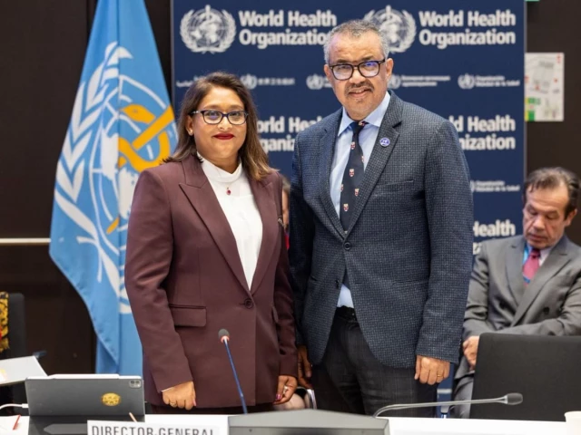 saima wazed daughter of ousted bangladeshi prime minister sheikh hasina with world health organization director general tedros adhanom ghebreyesus photo x saima wazed daughter of ousted bangladeshi prime minister sheikh hasina with world health organization director general tedros adhanom ghebreyesus photo x