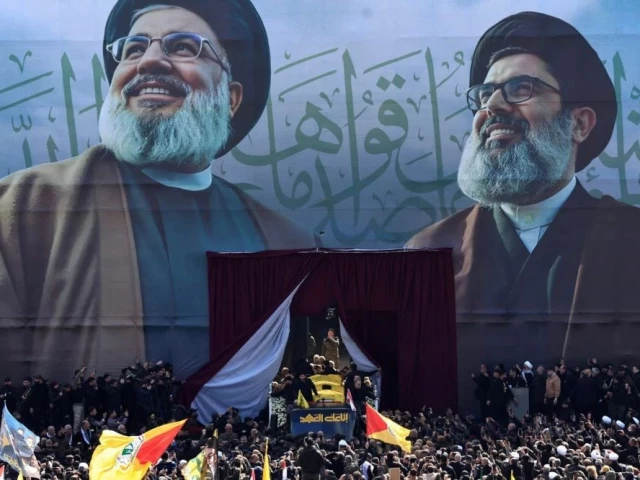 mourners gather during a public funeral ceremony for late hezbollah leaders hassan nasrallah and hashem safieddine photo reuters mourners gather during a public funeral ceremony for late hezbollah leaders hassan nasrallah and hashem safieddine photo reuters