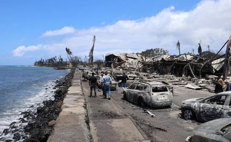 a view of damage cause by wildfires in lahaina maui hawaii u s in this undated picture posted on august 11 2023 office of the governor hawaii josh green handout via reuters