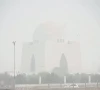 mazar e quaid is enveloped in haze as smog like conditions prevailed in the city photo online file
