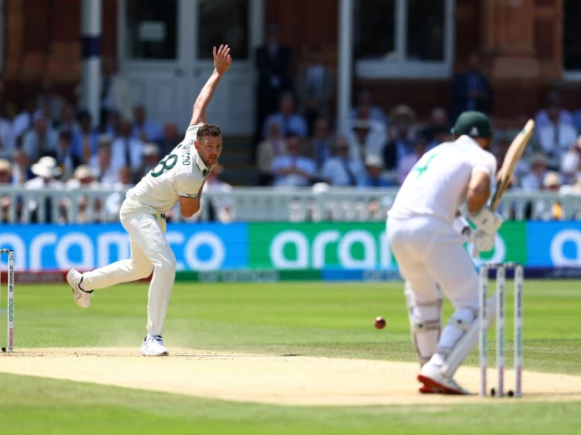 australia s josh hazlewood in action bowling during the 2025 icc world test championship final against south africa in june photo reuters file