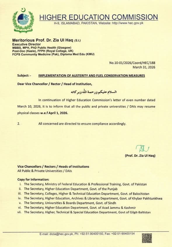 Higher Education Commission statement