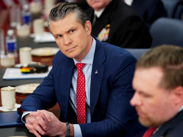 us defense secretary pete hegseth attends a meeting with britain s defence secretary john healey not pictured at the pentagon in washington dc u s march 6 2025 photo reuters us defense secretary pete hegseth attends a meeting with britain s defence secretary john healey not pictured at the pentagon in washington dc u s march 6 2025 photo reuters