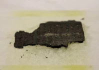 fragment of herculaneum scroll is fixed in place at a diamond light source experimental station after it was scanned using bright x rays in didcot britain september 30 2019 photo file reuters