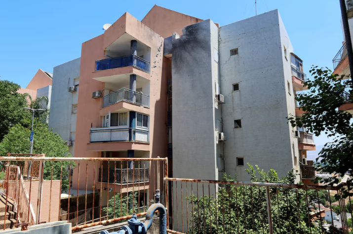 damage to a residential building after hezbollah fired a barrage of projectiles towards israel from lebanon amid cross border hostilities between hezbollah and israeli forces near kiryat shmona in northern israel july 17 2024 photo reuters