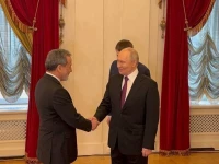 iranian fm abbas araghchi meets president vladimir putin in st petersburg russia on monday press tv