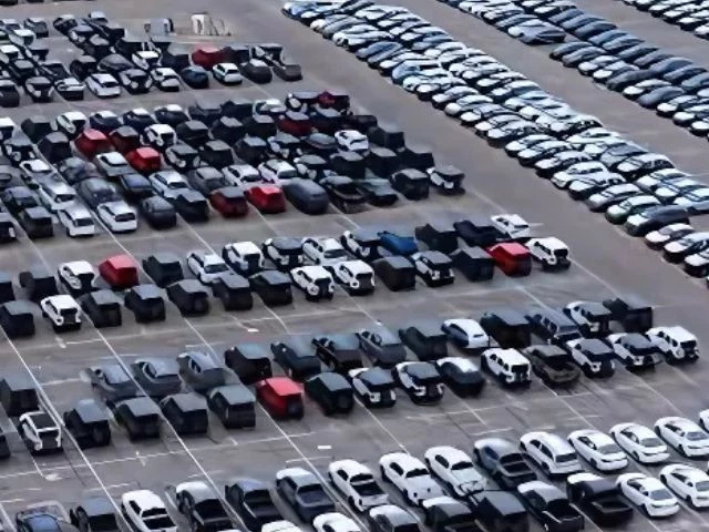 automobiles at the shipping terminal are shown from the view of a drone in san diego california u s march 26 2025 photo reuters automobiles at the shipping terminal are shown from the view of a drone in san diego california u s march 26 2025 photo reuters