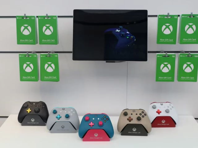 xbox gaming controllers sit on a display shelf at microsoft s new oxford circus store ahead of its opening in london britain july 9 2019 photo reuters xbox gaming controllers sit on a display shelf at microsoft s new oxford circus store ahead of its opening in london britain july 9 2019 photo reuters