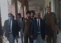 police officials on their way to the hearing of the hina javed murder case at the magisterial court on august 28 2026