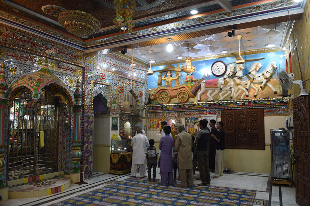 Hindus pray at the Shri Krishna Temple in Mithi. PHOTO: AFP