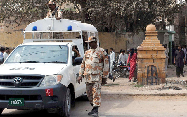 to ensure the security of the hindu temples in the kashmore district where a total of 43 temples are located at least five police officials have been deployed at each temple following the threats issued by dacoits after the seema haider case photo inp file