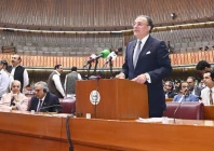 finance minister muhammad aurangzeb presents budget 2026 27 in the national assembly on friday national assembly x