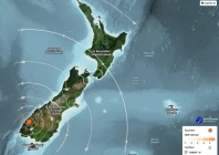 an image showing the epicenter and intensity of the earthquake in new zealand geonet