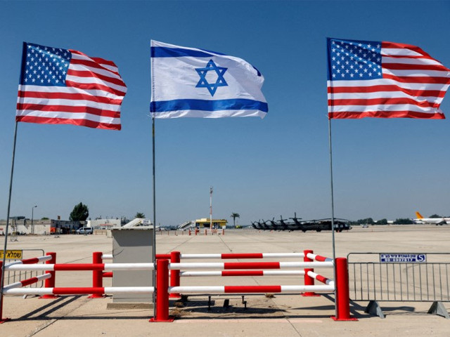 israeli and american flags stand during the final rehearsal for the ceremony to welcome u s president joe biden ahead of his visit to israel photo reuters
