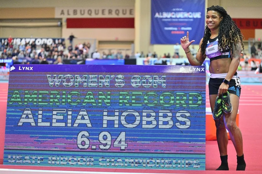 hobbs second fastest ever in 60m hobbs second fastest ever in 60m