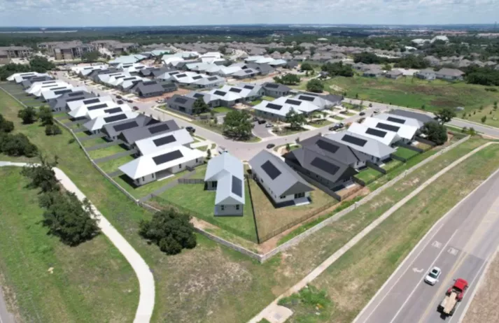 a drone image shows 3d printed homes in the wolf ranch community in georgetown texas june 27 2024 photo reuters a drone image shows 3d printed homes in the wolf ranch community in georgetown texas june 27 2024 photo reuters