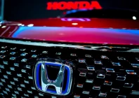 the honda motor logo is pictured at the 43rd bangkok international motor show in bangkok thailand march 22 2022 reuters