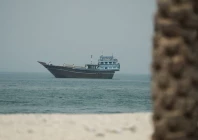 a vessel at the strait of hormuz as seen from musandam oman july 14 2026 reuters