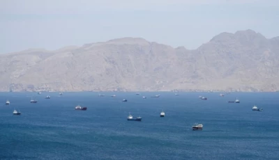 vessels in the strait of hormuz musandam oman april 27 2026 reuters