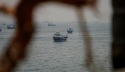 vessels are anchored in the strait of hormuz as seen from musandam oman june 11 2026 reuters